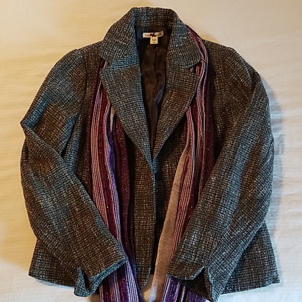 Coldwater Creek Size 10 Grey Blazer